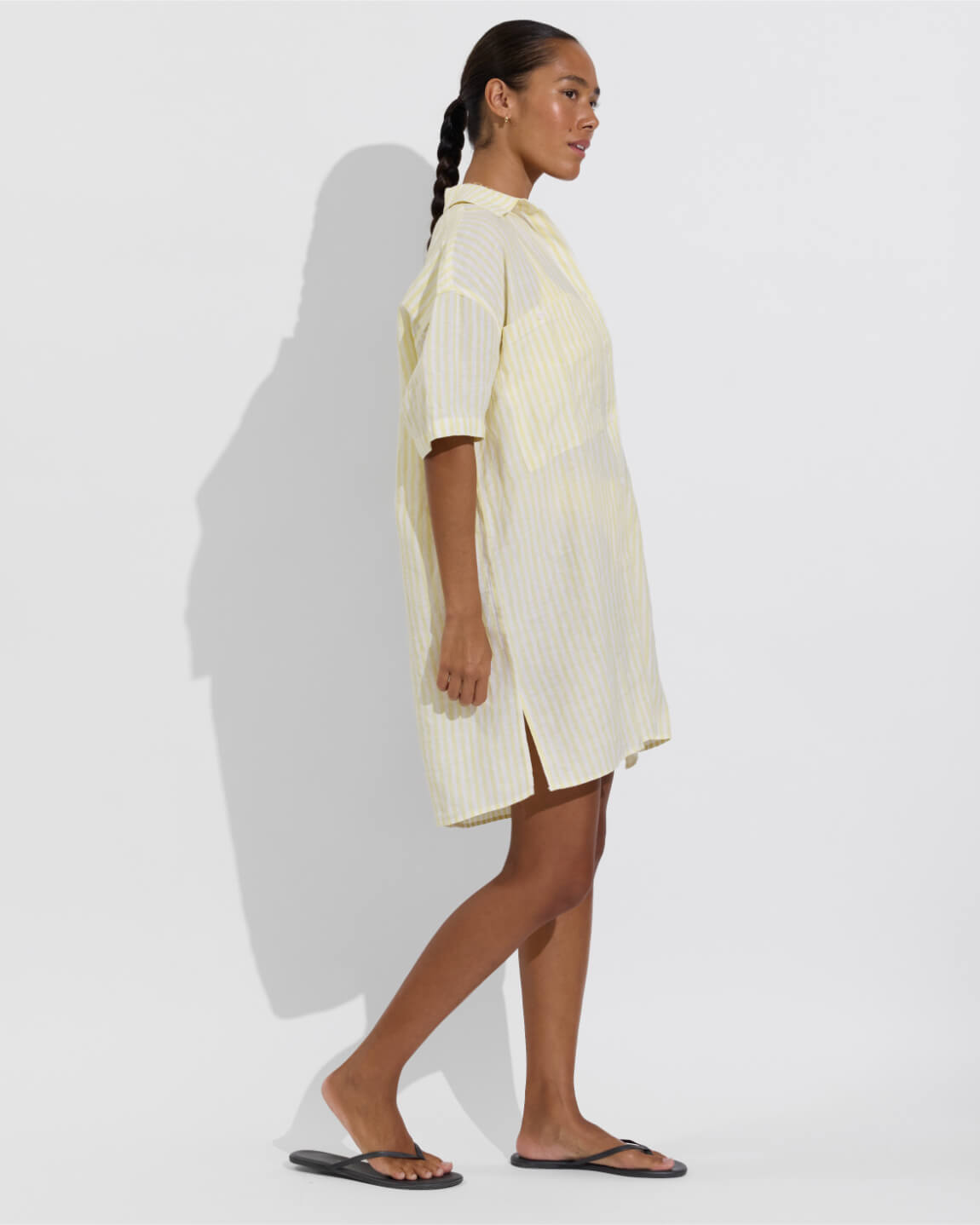 Getaway Mini Dress - Bungalow Stripe: Melt / Coconut